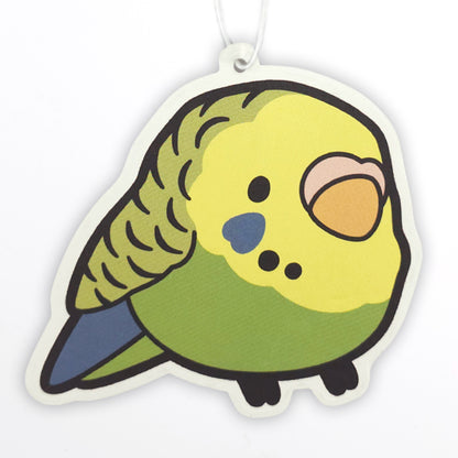 Green and Yellow Budgie Air Freshener – Green Apple Scent