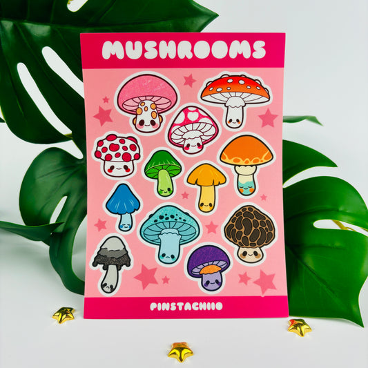 Mushroom Sticker Sheet