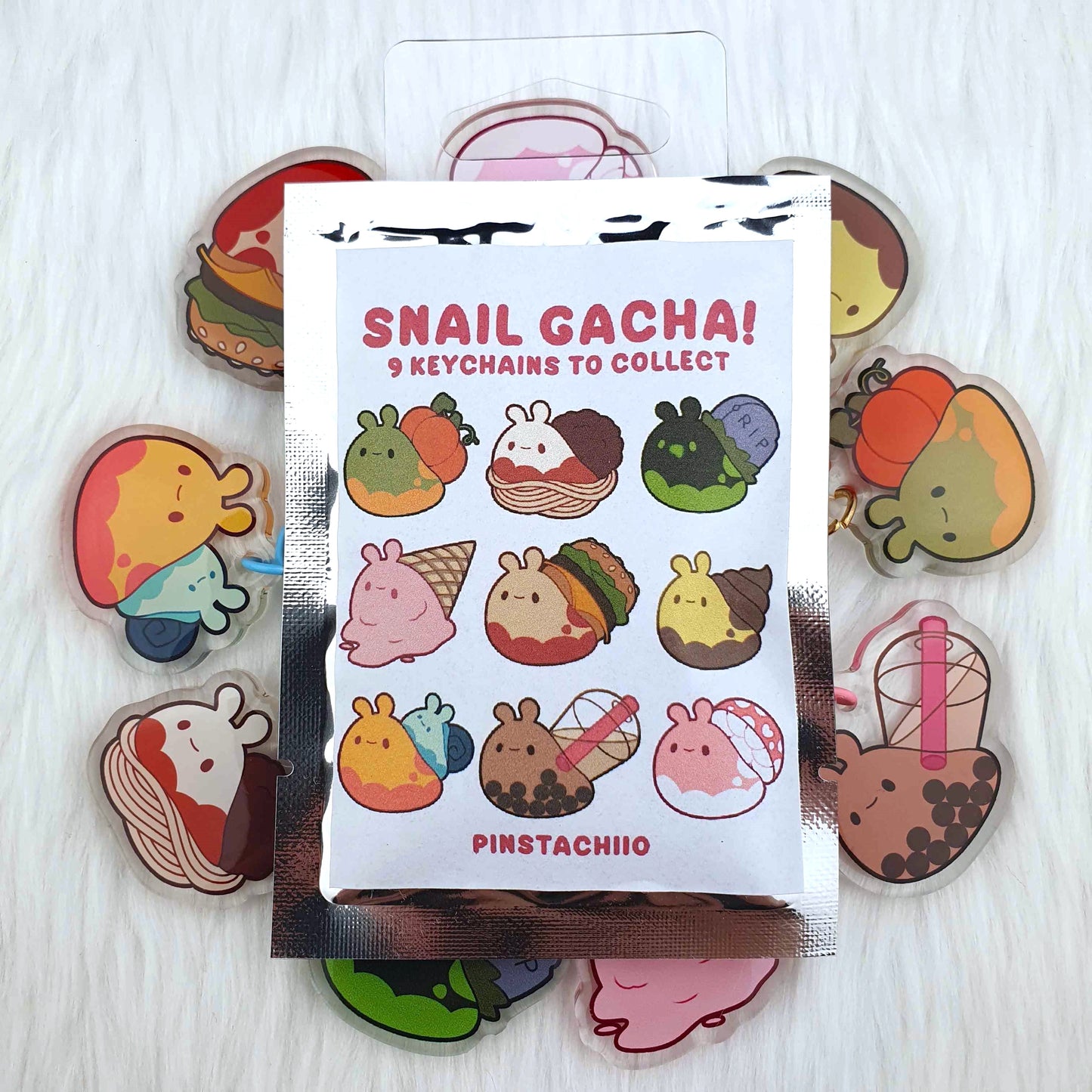 Gacha Snail Keychain