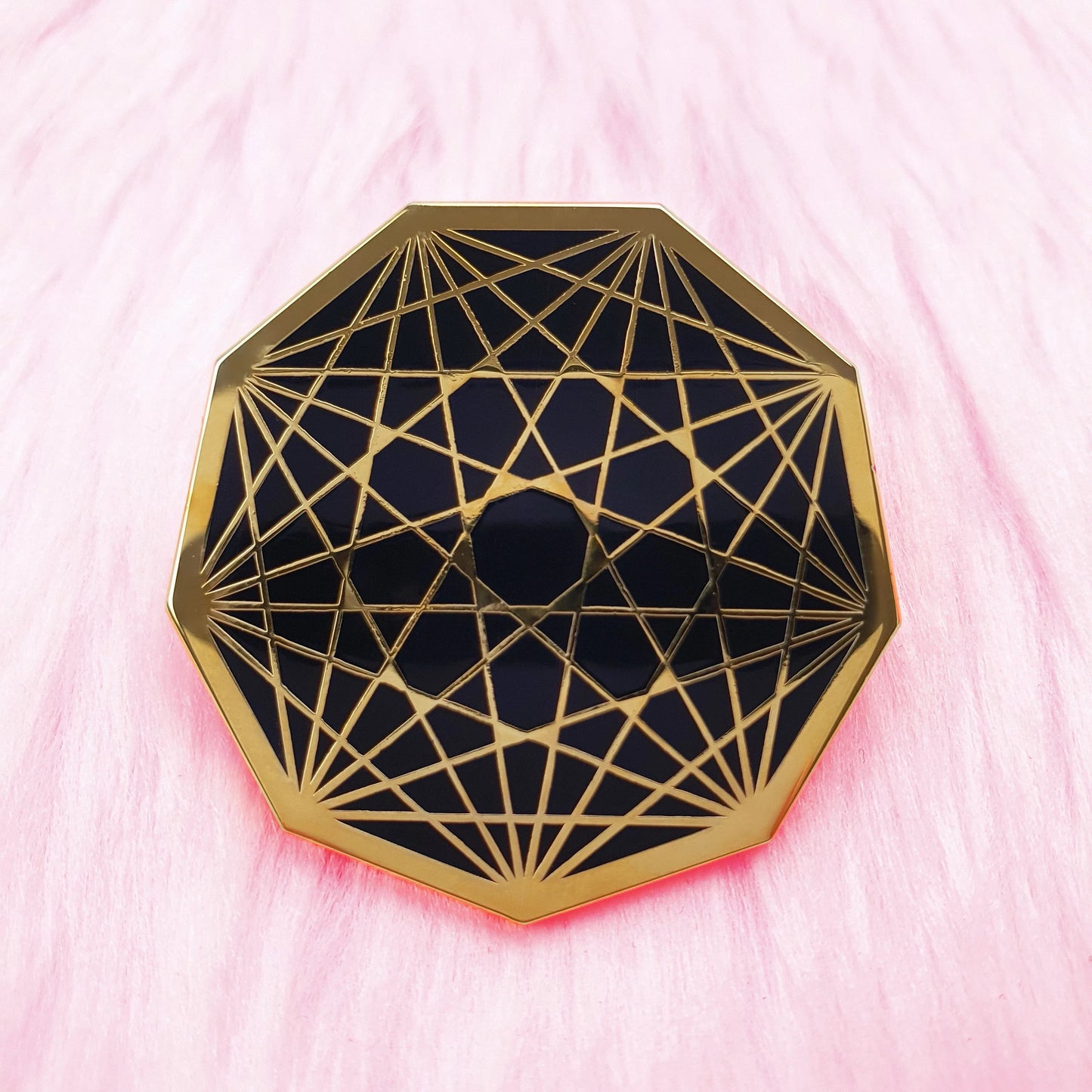 Nonagon Enamel Pin