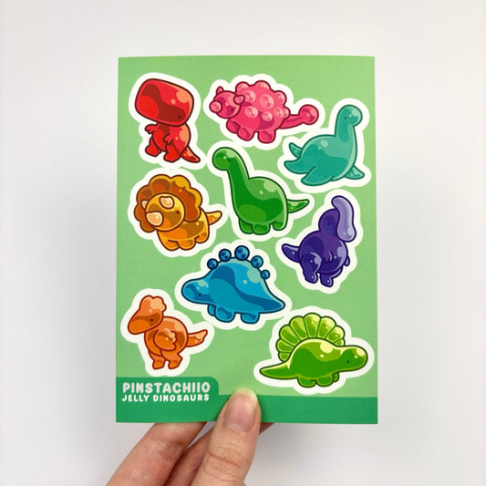 Jelly Dinosaur Sticker Sheet