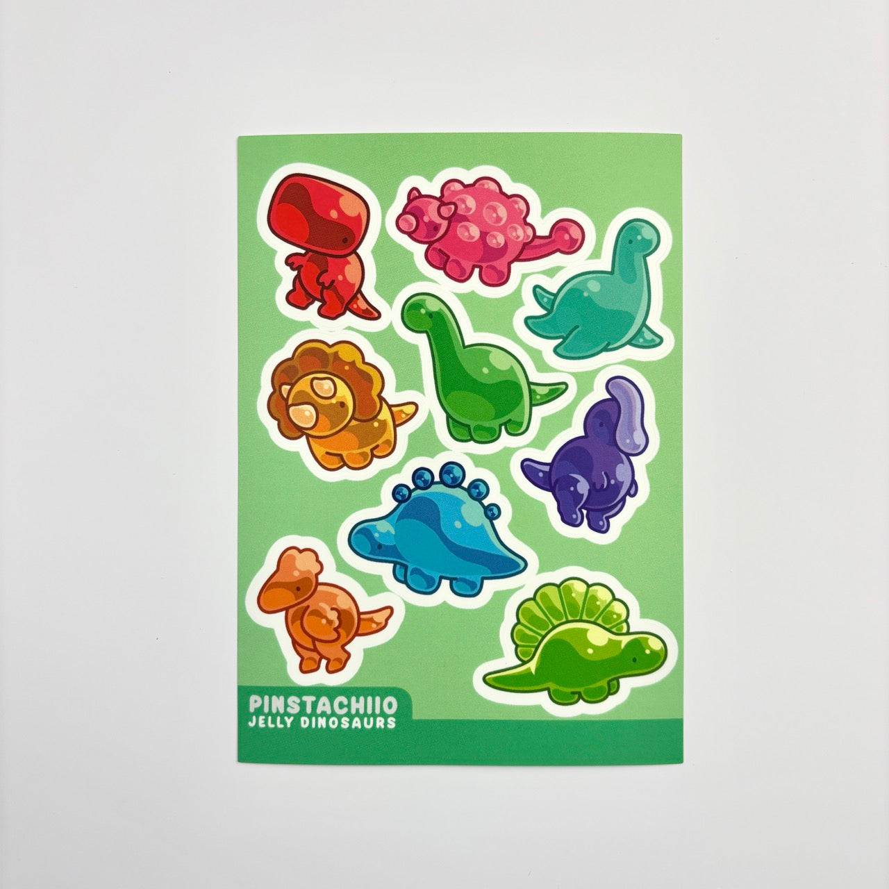 Jelly Dinosaur Sticker Sheet