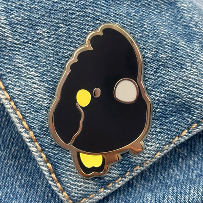 Yellow-Tailed Black Cockatoo Pin