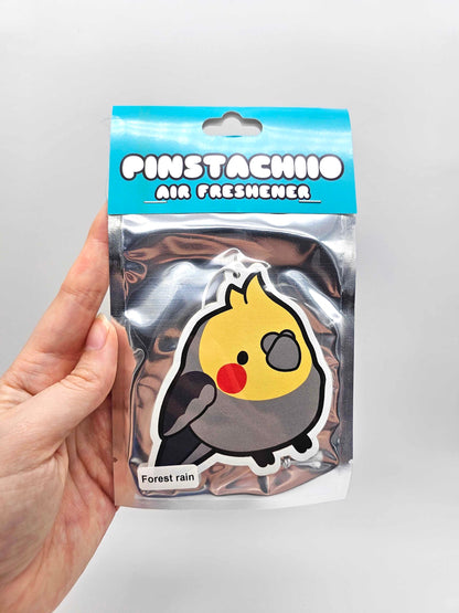 Grey Cockatiel Air Freshener (Forest Rain Scented)