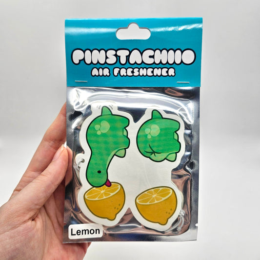 Dinosaur Licking Lemon Air Freshener (Lemon Scented)