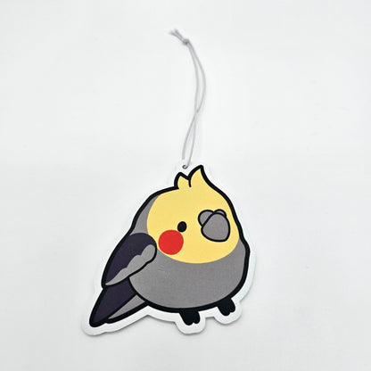 Grey Cockatiel Air Freshener (Forest Rain Scented)