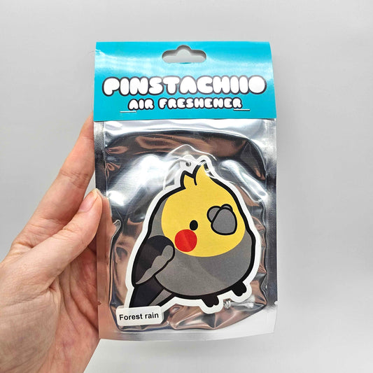 Grey Cockatiel Air Freshener (Forest Rain Scented)