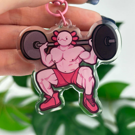 Muscle Axolotl Keychain/Charm