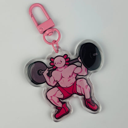 Muscle Axolotl Keychain/Charm