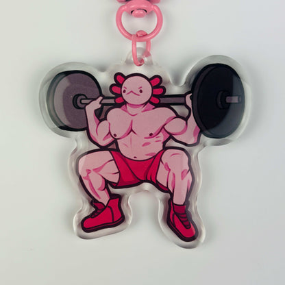 Muscle Axolotl Keychain/Charm