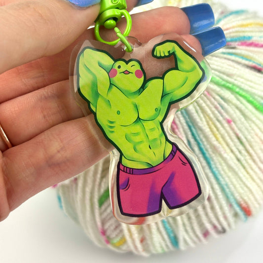 Muscle Froggy Keychain