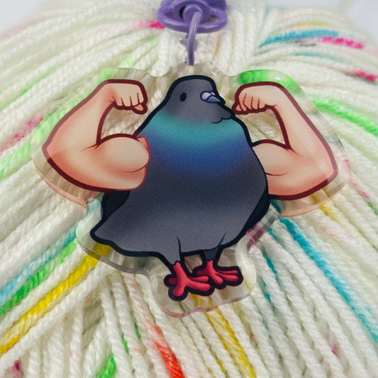 Muscle Pigeon Charm