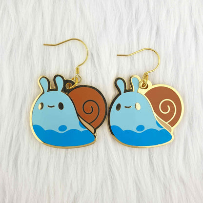 Blue Snail Earrings