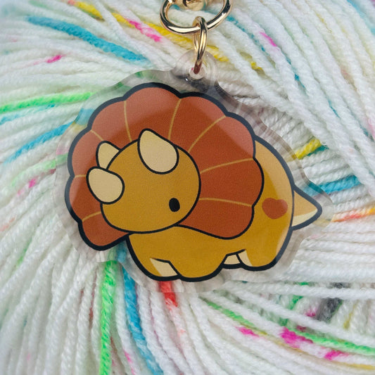 Triceratops Keychain/Charm