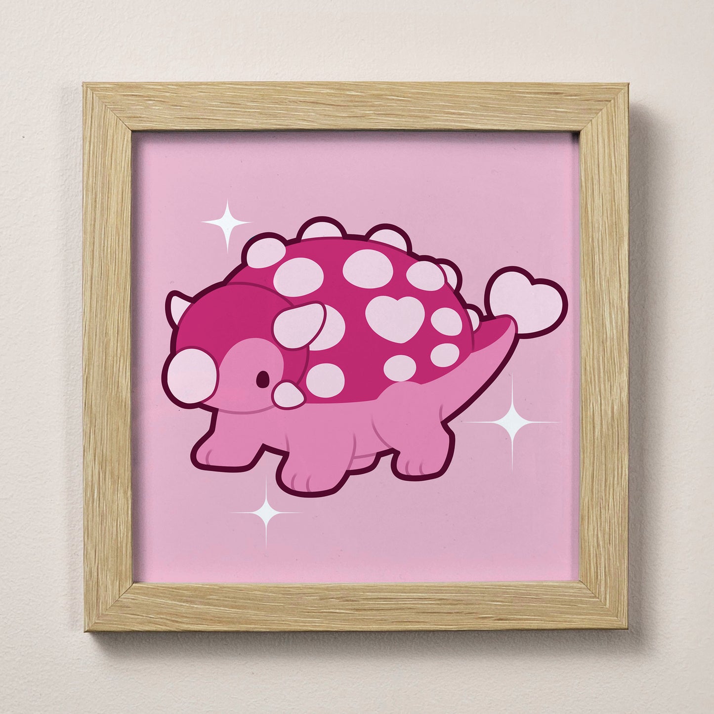 Pome the Ankylosaurus Print – 12 × 12 cm