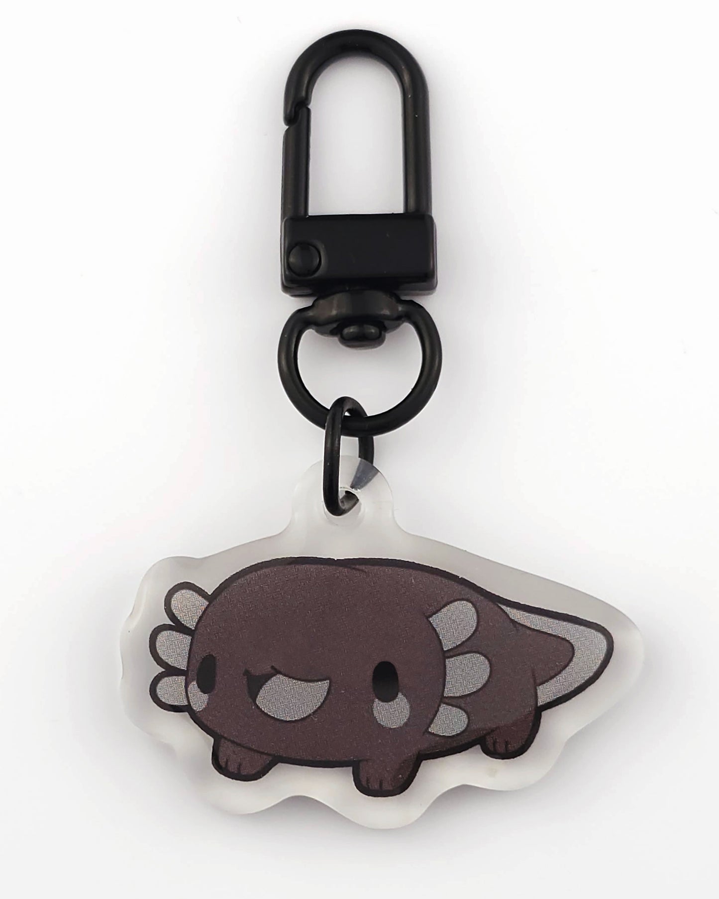 Black Axolotl Acrylic Charm