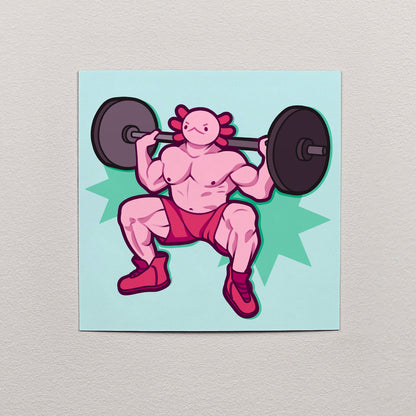Muscle Axolotl Print