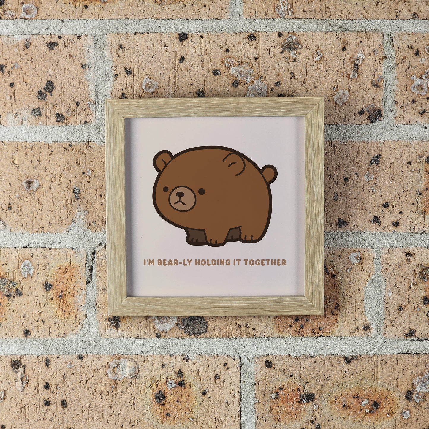 Sad Bear Print – 12 × 12 cm
