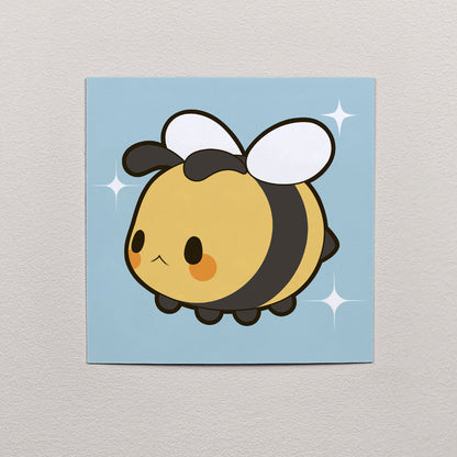 Cute Bee Print – 12 × 12 cm
