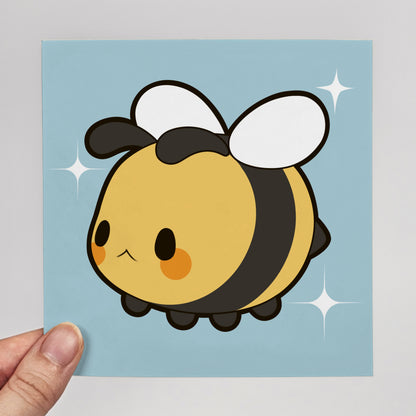 Cute Bee Print – 12 × 12 cm