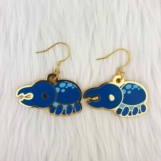 Blue Beetle Earrings