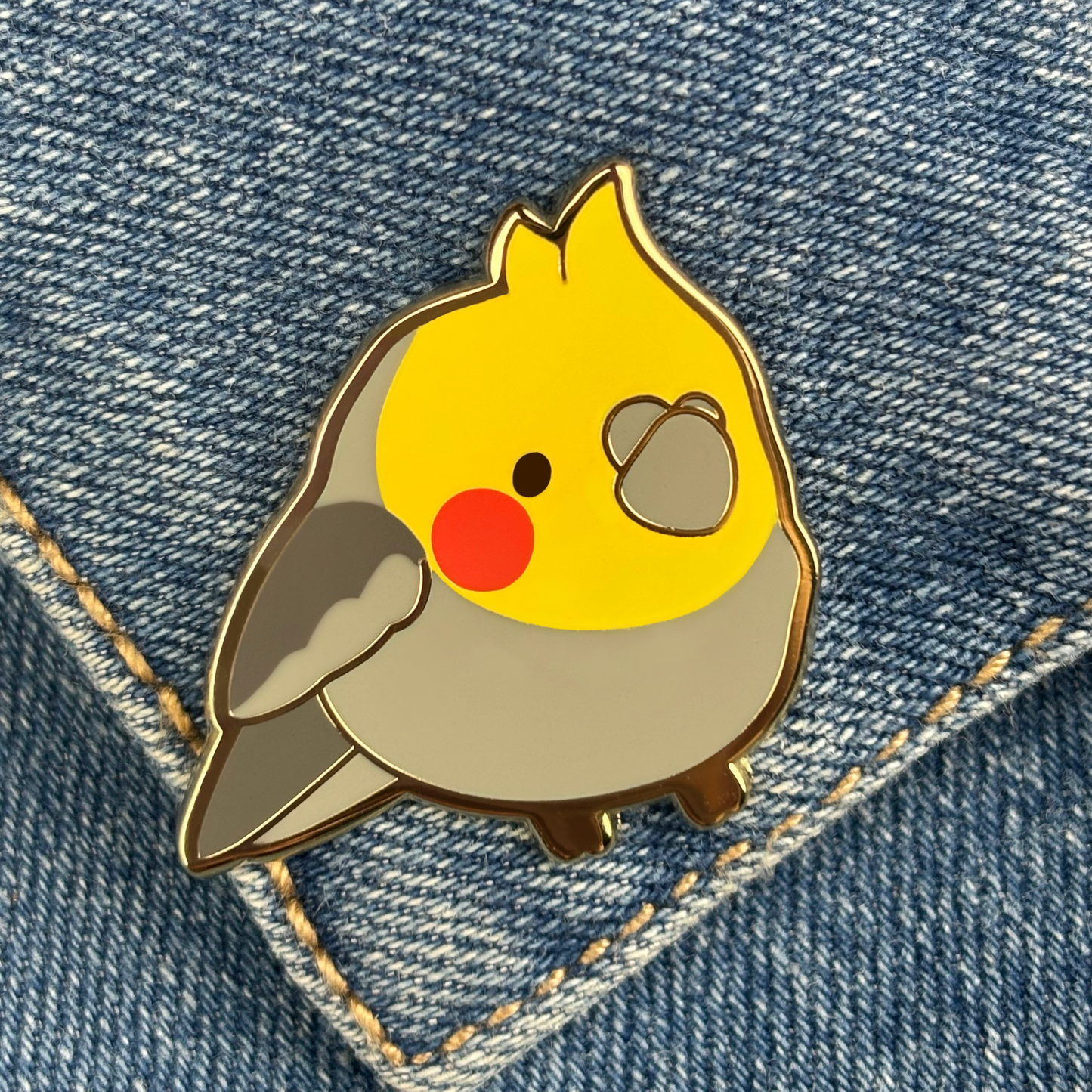 Cockatiel Enamel Pin