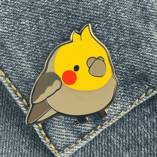 Cockatiel Enamel Pin
