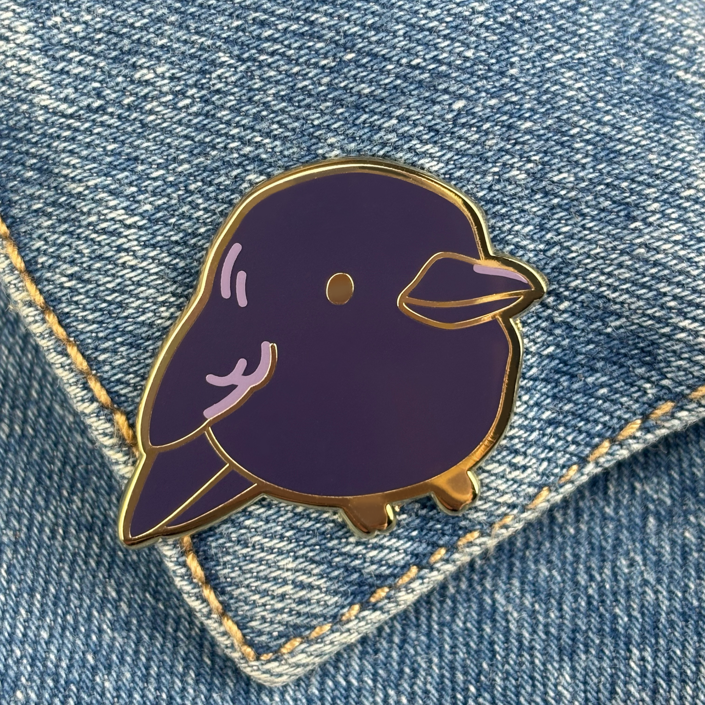 Raven Enamel Pin