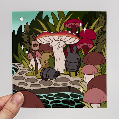 Bug Walkway Print – 12 × 12 cm