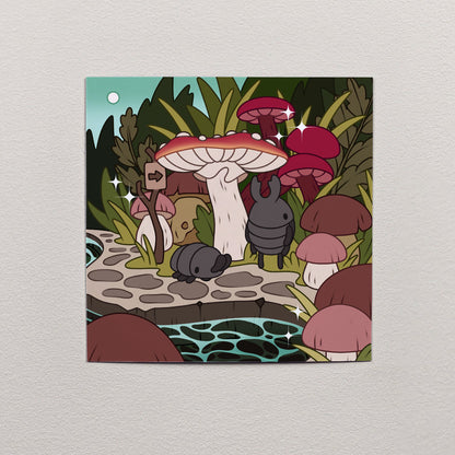 Bug Walkway Print – 12 × 12 cm