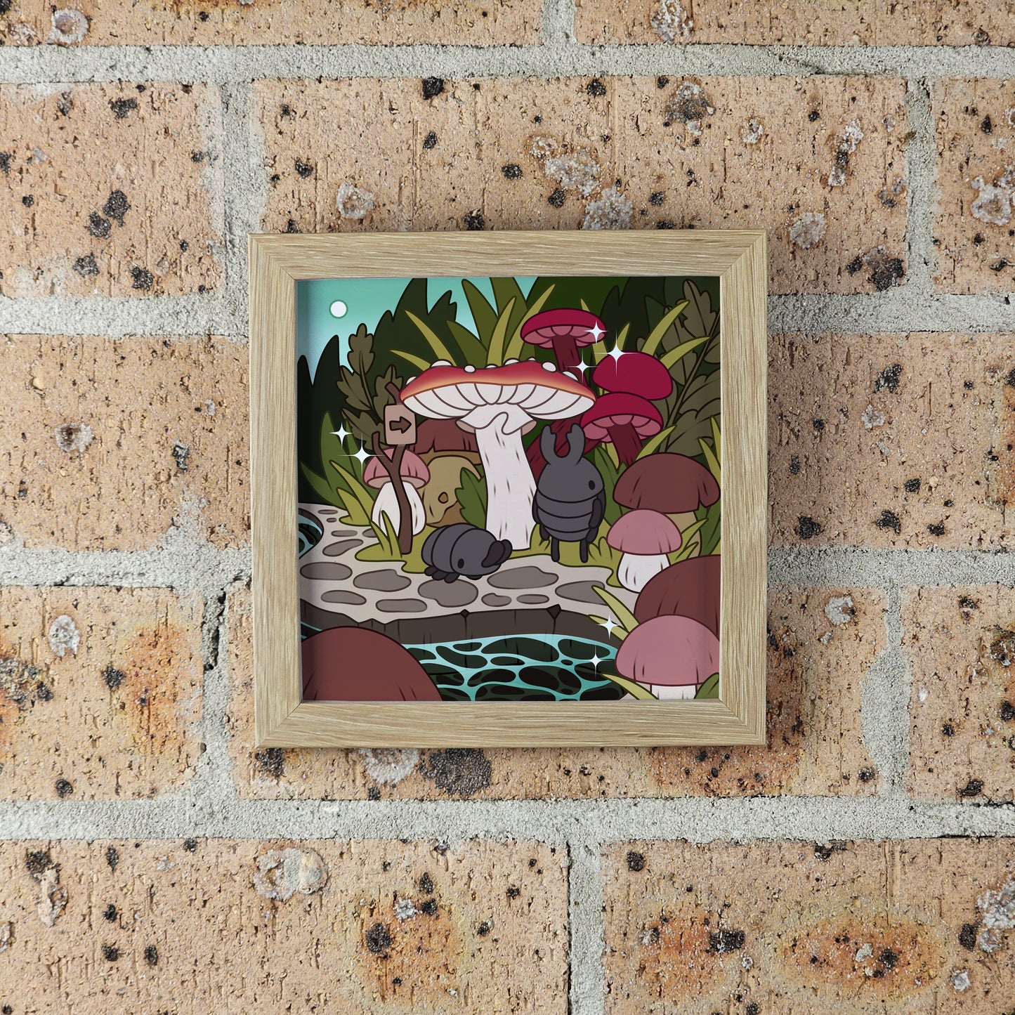 Bug Walkway Print – 12 × 12 cm