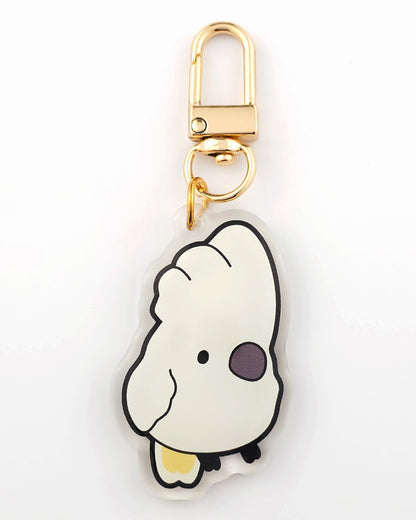 Umbrella Cockatoo Keychain/Charm