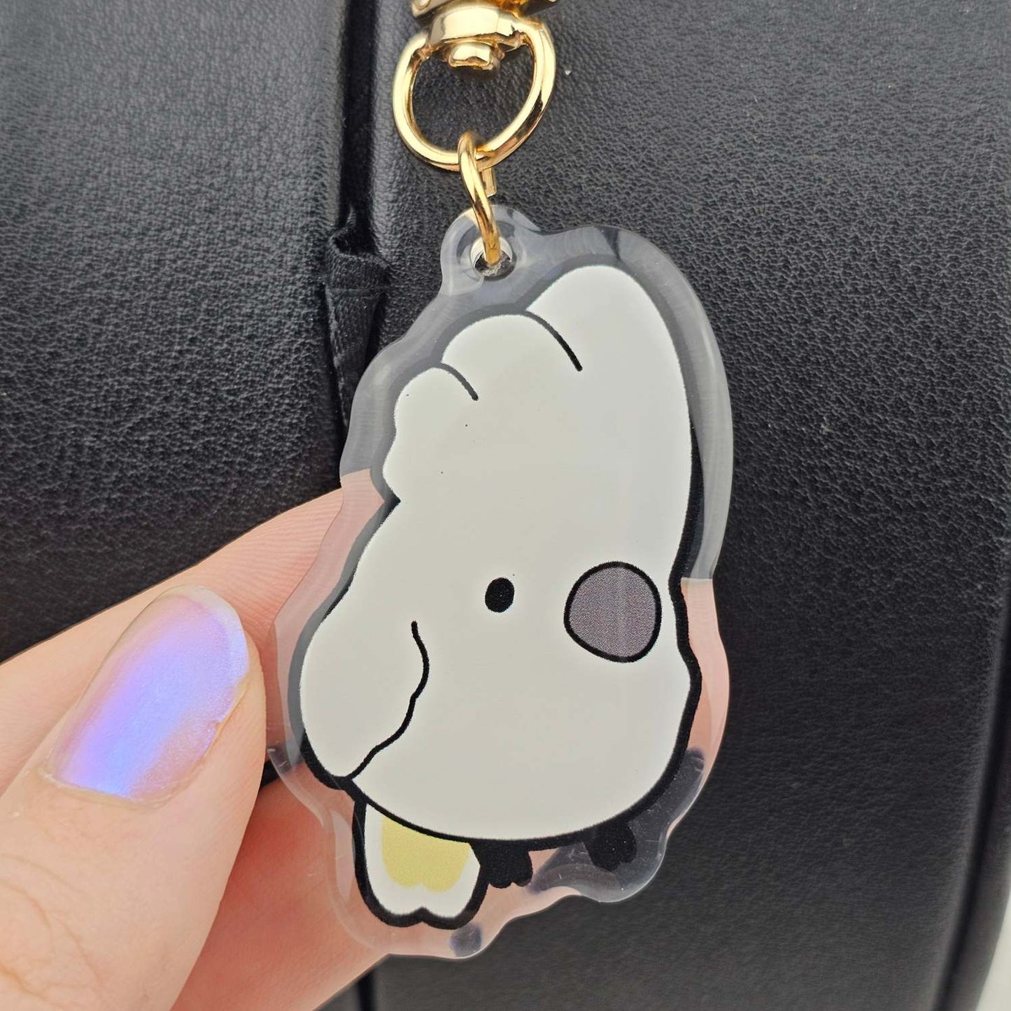 Umbrella Cockatoo Keychain/Charm