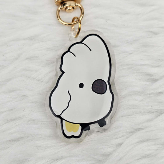 Umbrella Cockatoo Keychain/Charm