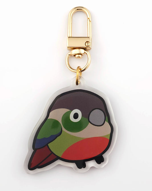 Green Cheeked Conure Keychain