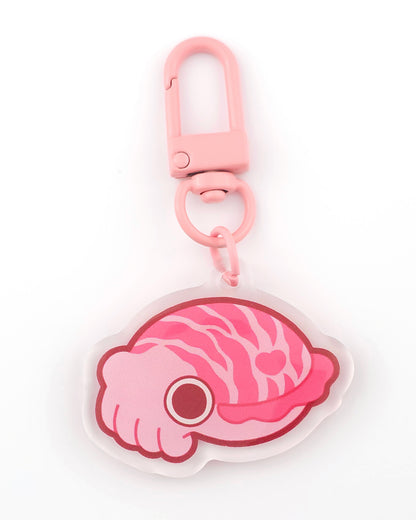 Pink Cuttlefish Keychain