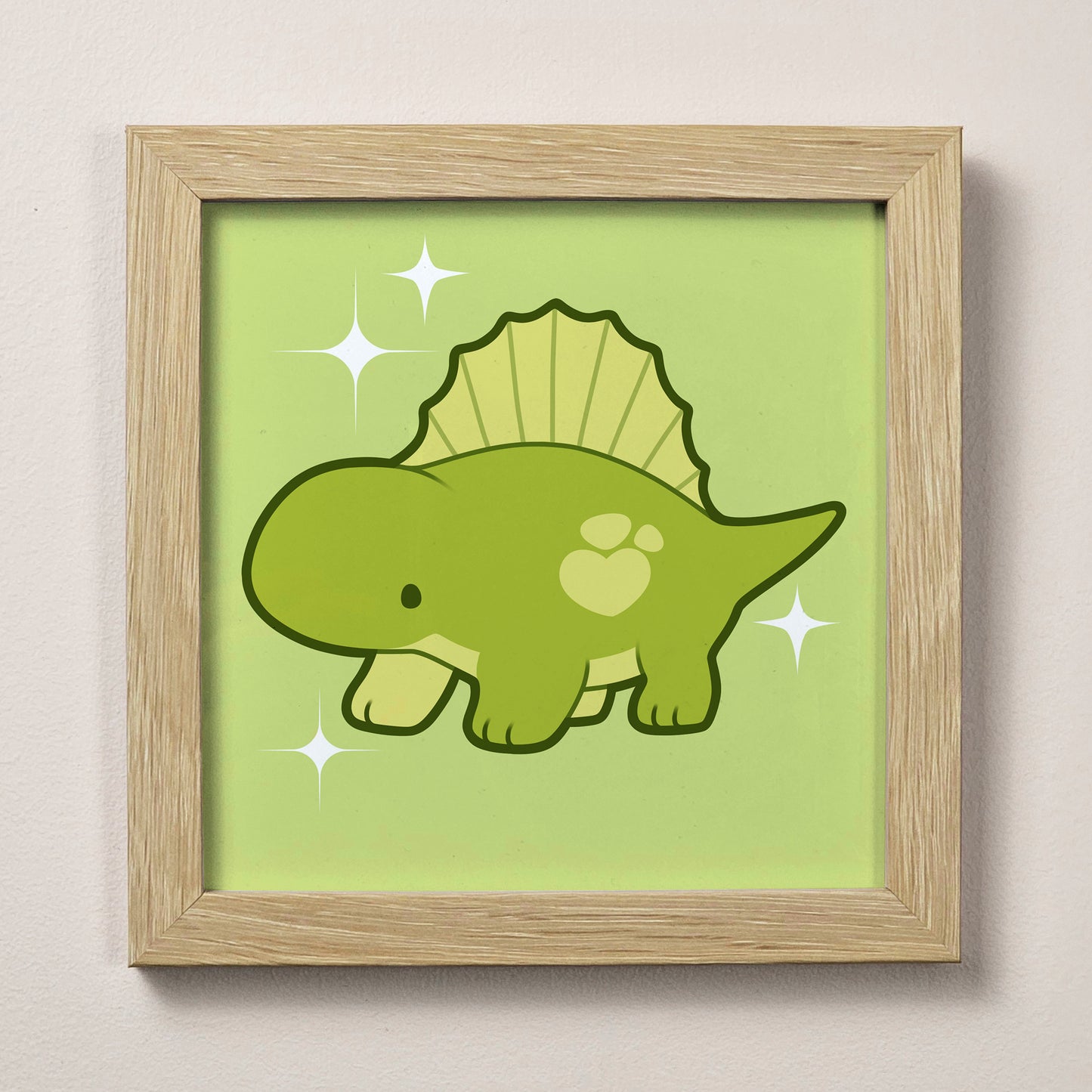 Guac the Dimetrodon Print – 12 × 12 cm