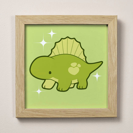 Dimetrodon Print 12cm x 12cm (4.7" x 4.7")