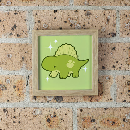 Guac the Dimetrodon Print – 12 × 12 cm