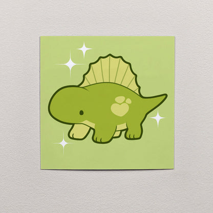 Guac the Dimetrodon Print – 12 × 12 cm