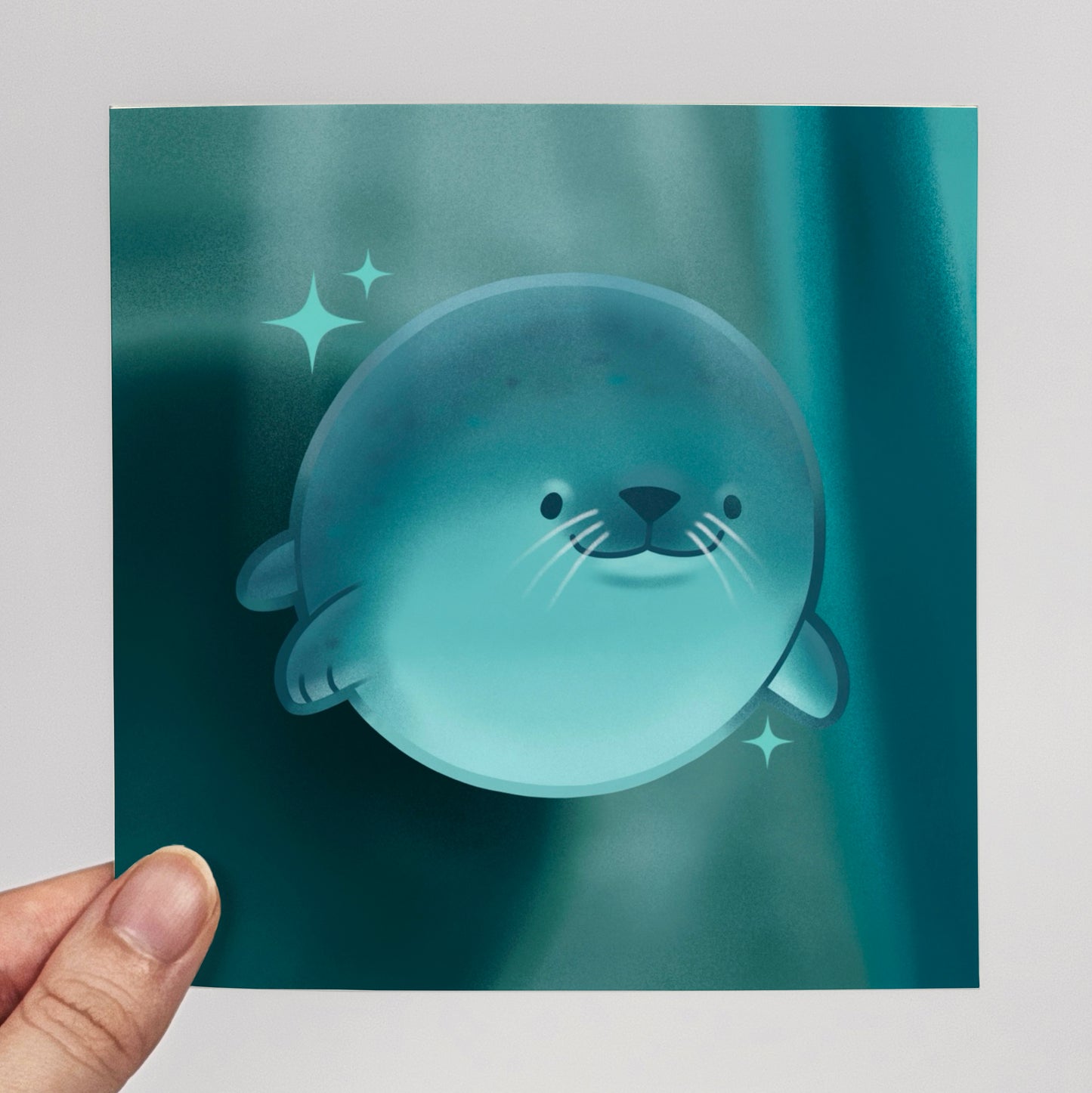 Fat Seal Print – 12 × 12 cm