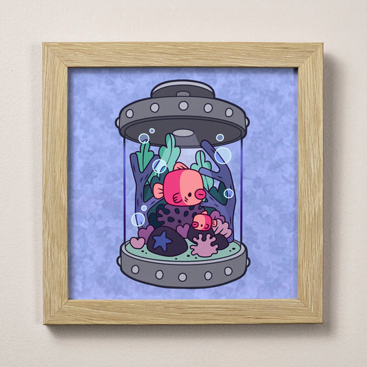 Fish Tank Print 12cm x 12cm (4.7" x 4.7")