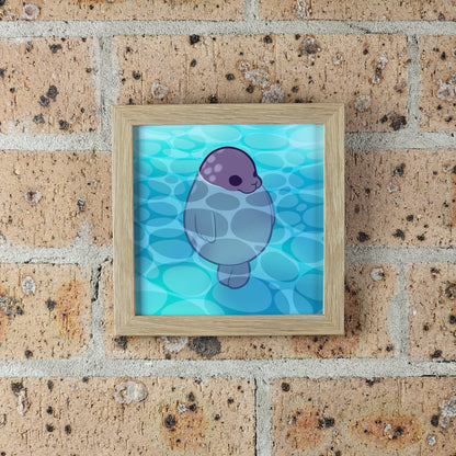 Floating Seal Print – 12 × 12 cm