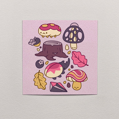 Forest Delights Print – 12 × 12 cm
