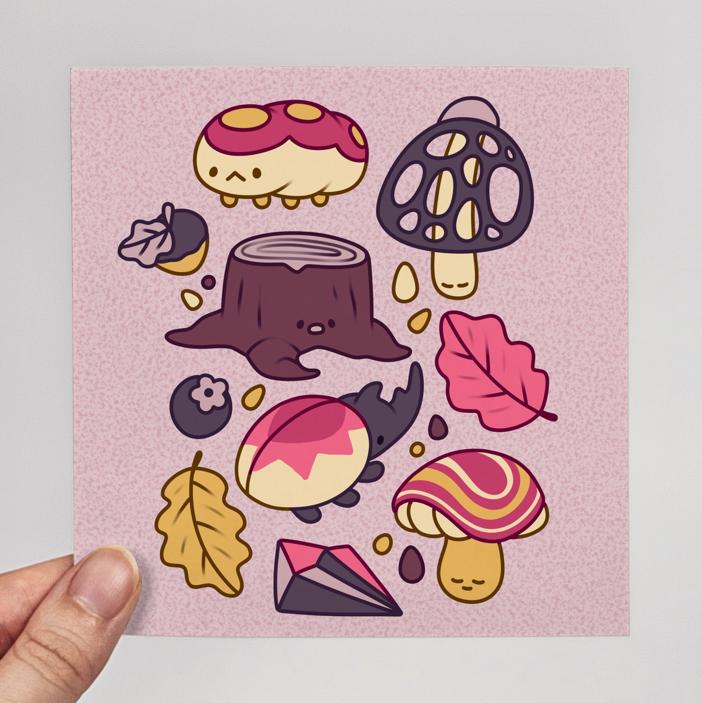 Forest Delights Print – 12 × 12 cm