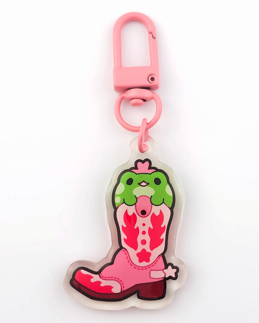 Froggy Cowboy Acrylic Charm