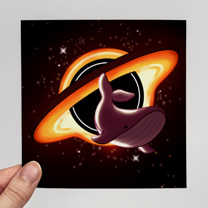 Galactic Whale Print – 12 × 12 cm