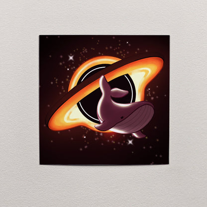 Galactic Whale Print – 12 × 12 cm