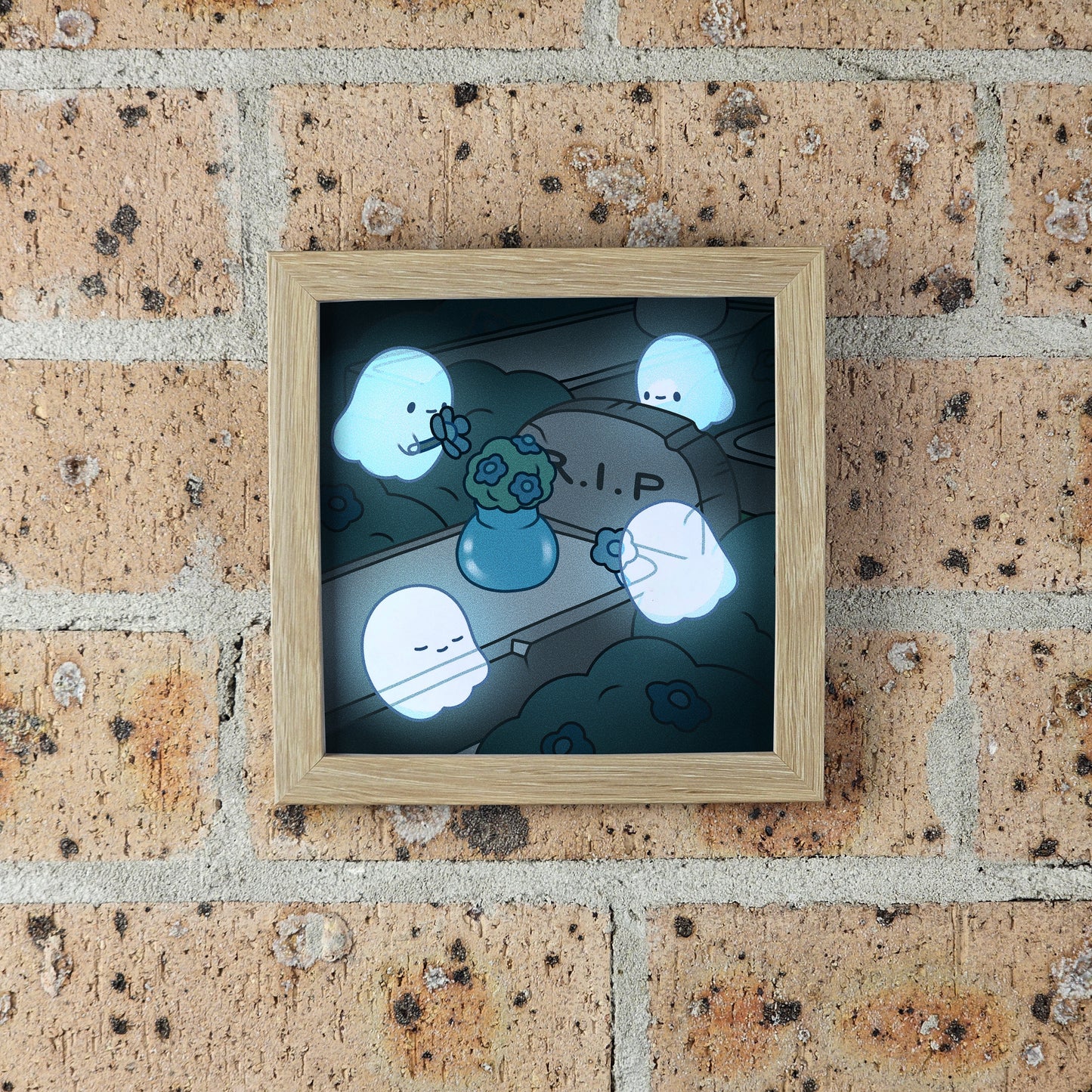 Ghost Grave Print – 12 × 12 cm