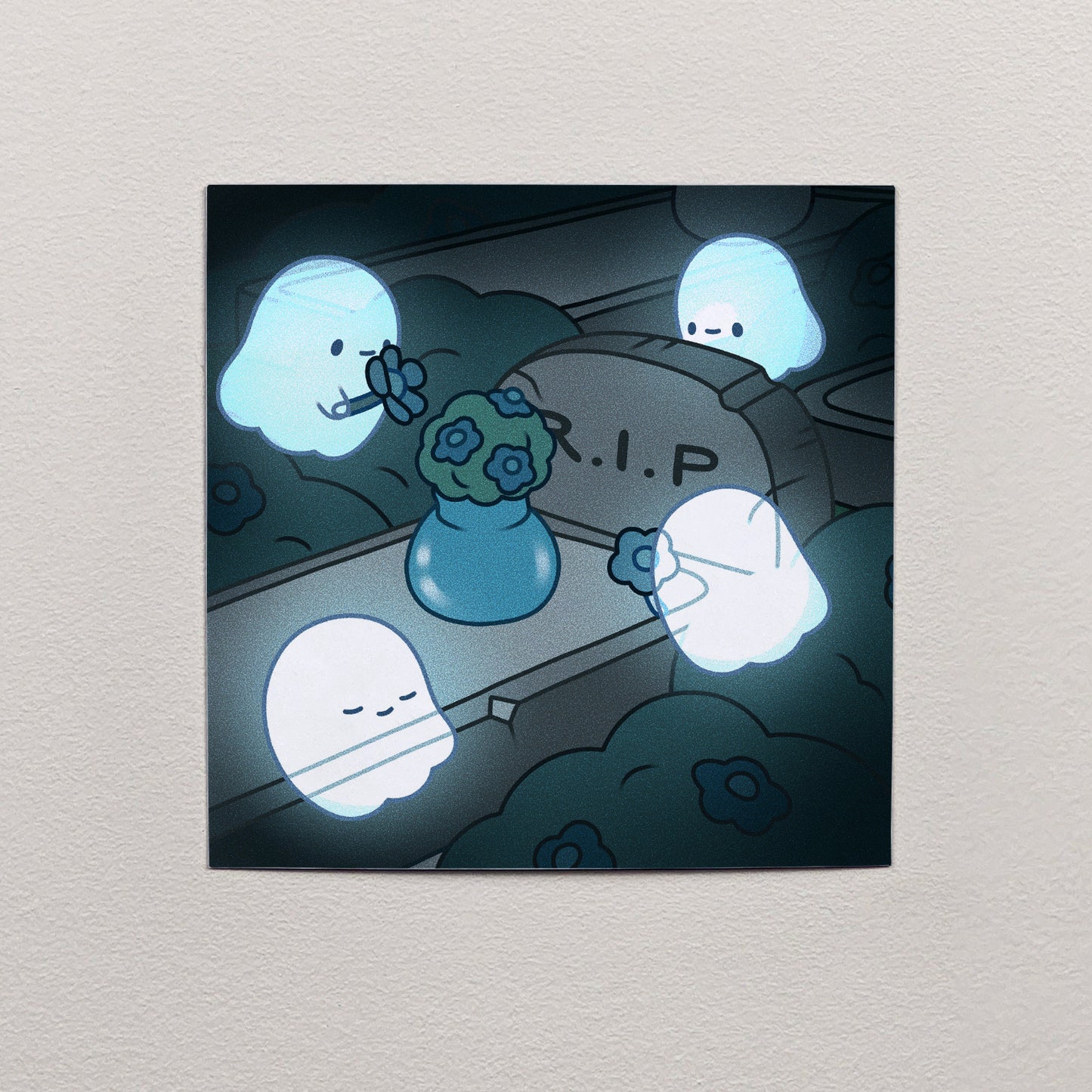 Ghost Grave Print – 12 × 12 cm